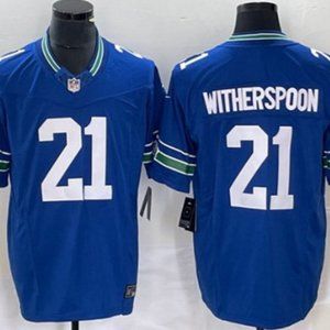 Seattle Seahawks Devon Witherspoon Royal Throwback Limited Jersey